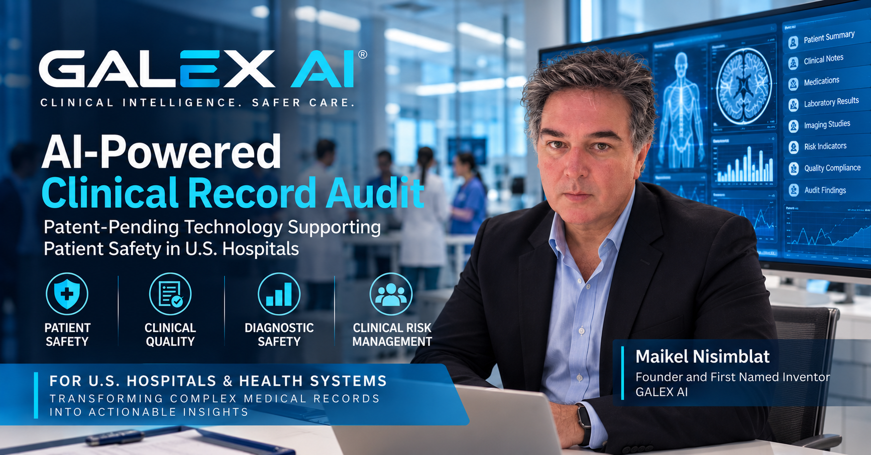 GALEX AI Expands Patent-Pending Clinical Audit Technology for U.S. Hospitals