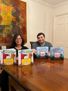 For authors Lynn and Jonathan Greenberg, ADHD, dyslexia, and learning differences are more than topics for an awareness month Lynn and Jon Greenberg pose with their Creative Cab Company children’s books in English and Spanish.