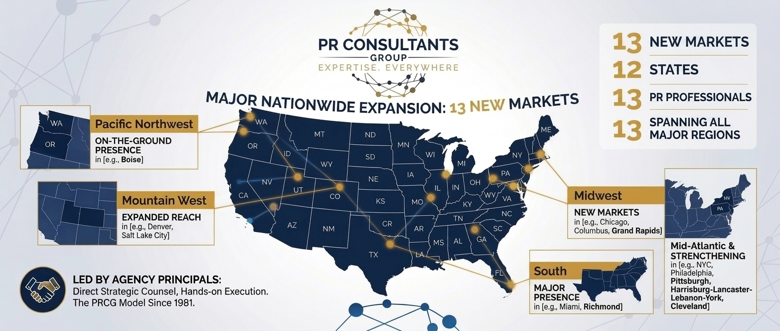 PR Consultants Group Expands Nationwide Public Relations Expertise from Pacific Northwest to the Northeast