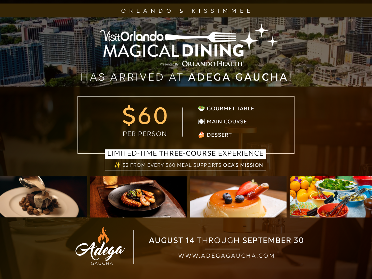 Adega Gaucha Marks Sixth Year Participating in Visit Orlando’s Magical Dining