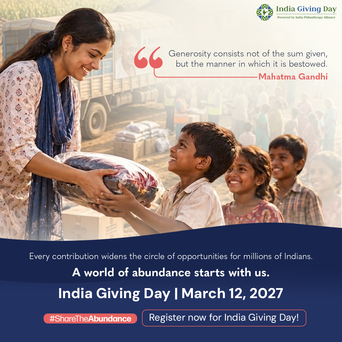 India Giving Day 2027 is a Call to #ShareTheAbundance
