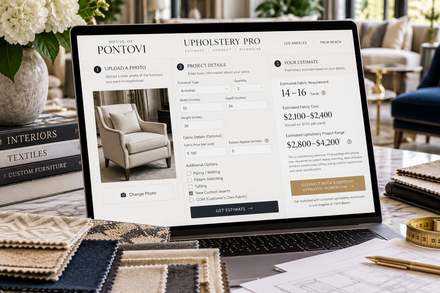 HOUSE OF PONTOVI LAUNCHES UPHOLSTERY PRO — A FREE DIGITAL PLATFORM CONNECTING DESIGNERS WITH LUXURY UPHOLSTERY CRAFTSMEN