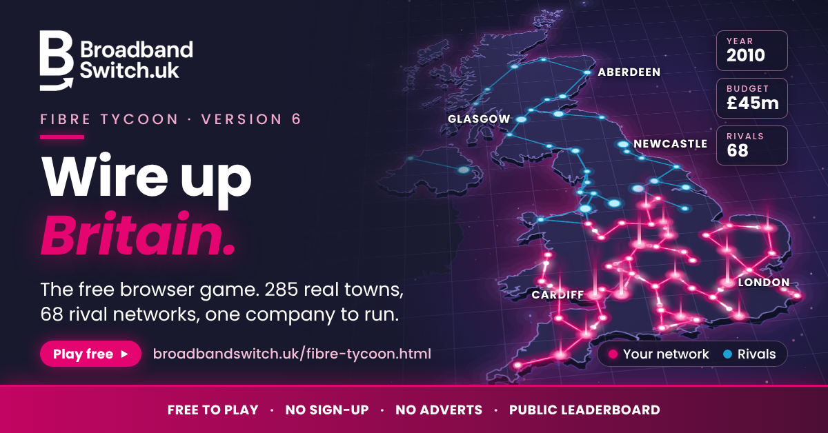 Free Browser Game Fibre Tycoon Lets Anyone Build Britain’s Full Fibre Network