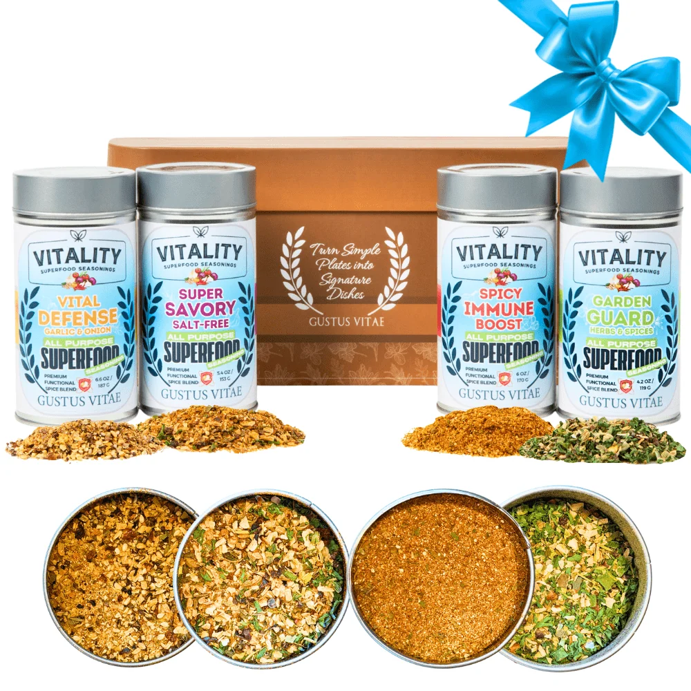 Seasoning Goes Superfood: Gustus Vitae Debuts 4 Vitality Blends, Including a Salt-Free Blend