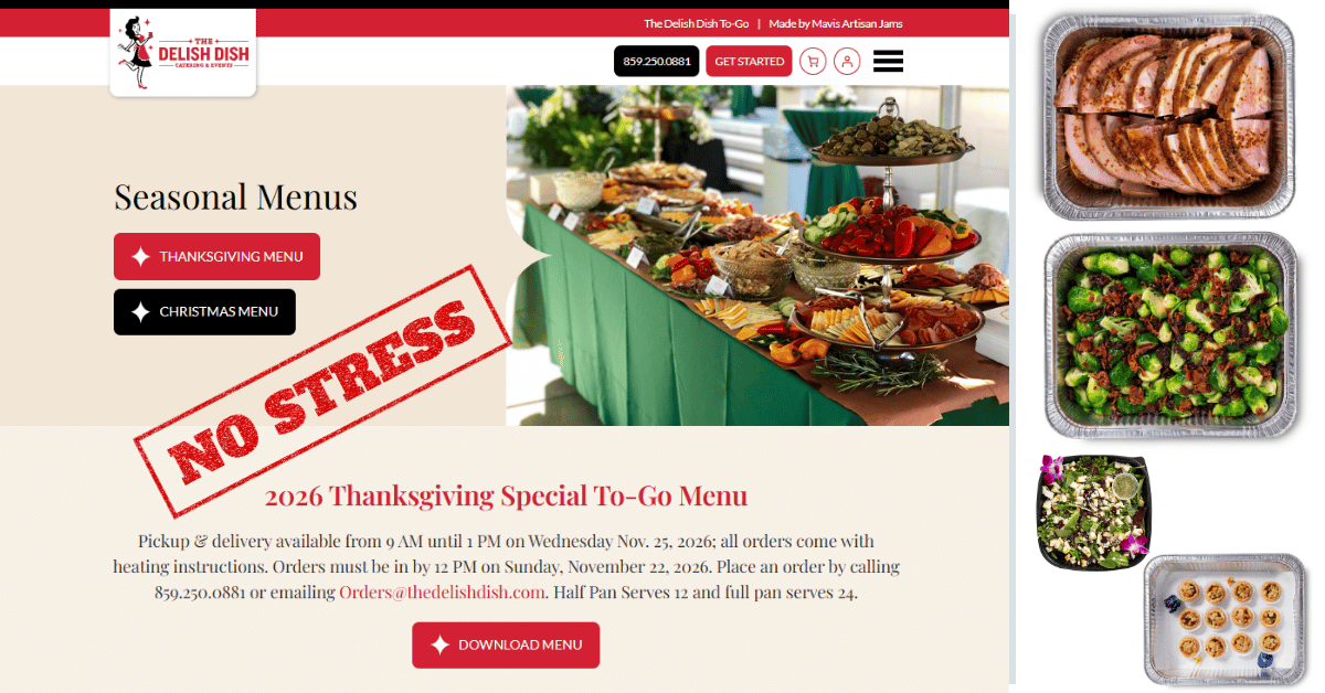 The Delish Dish Releases 2026 Thanksgiving “No Stress Feast” Menu Early