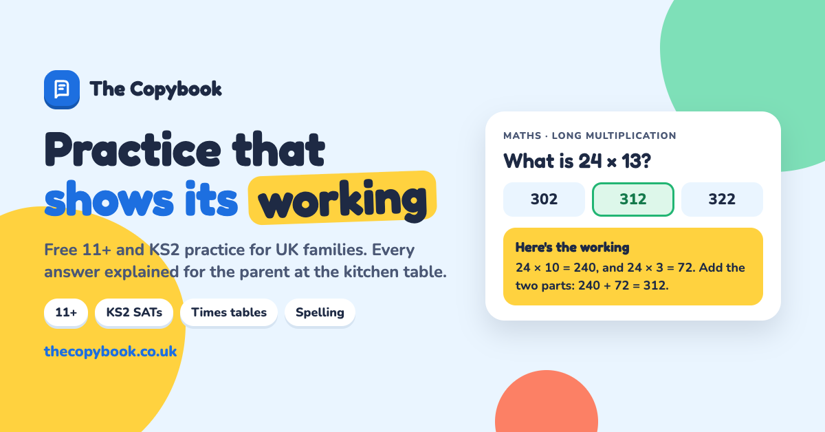 Free Website Shows Parents the Working Behind Every 11+ and SATs Answer