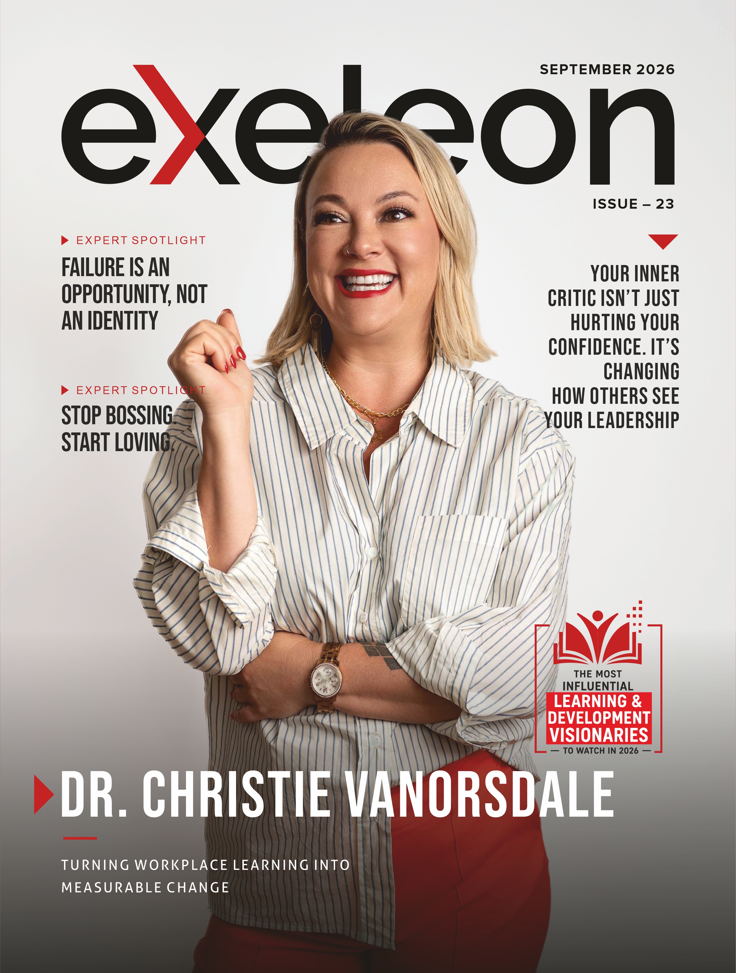 Dr. Christie Vanorsdale Featured on the Cover of Exeleon Magazine’s Influential L&D Visionaries to Watch in 2026