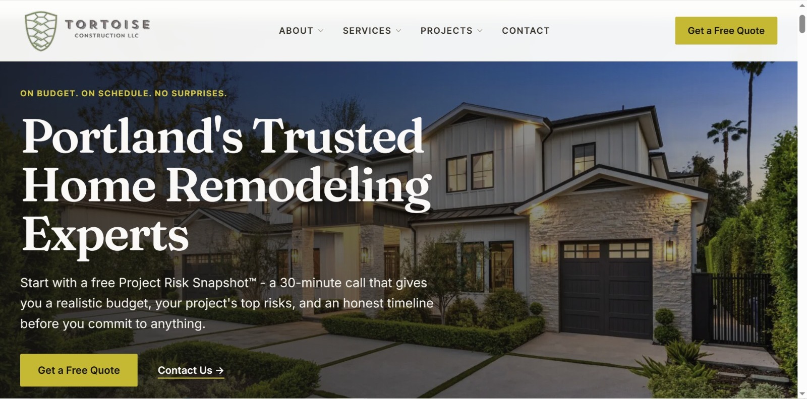 Tortoise Construction Launches New Website for Portland-Area Homeowners