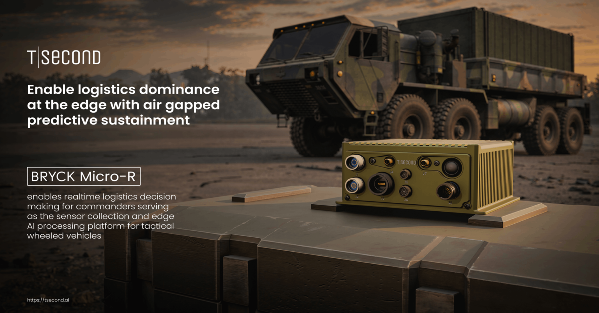 Tsecond’s BRYCK selected to Deliver Edge Computing Technology for Army’s Predictive Sustainment Prototype