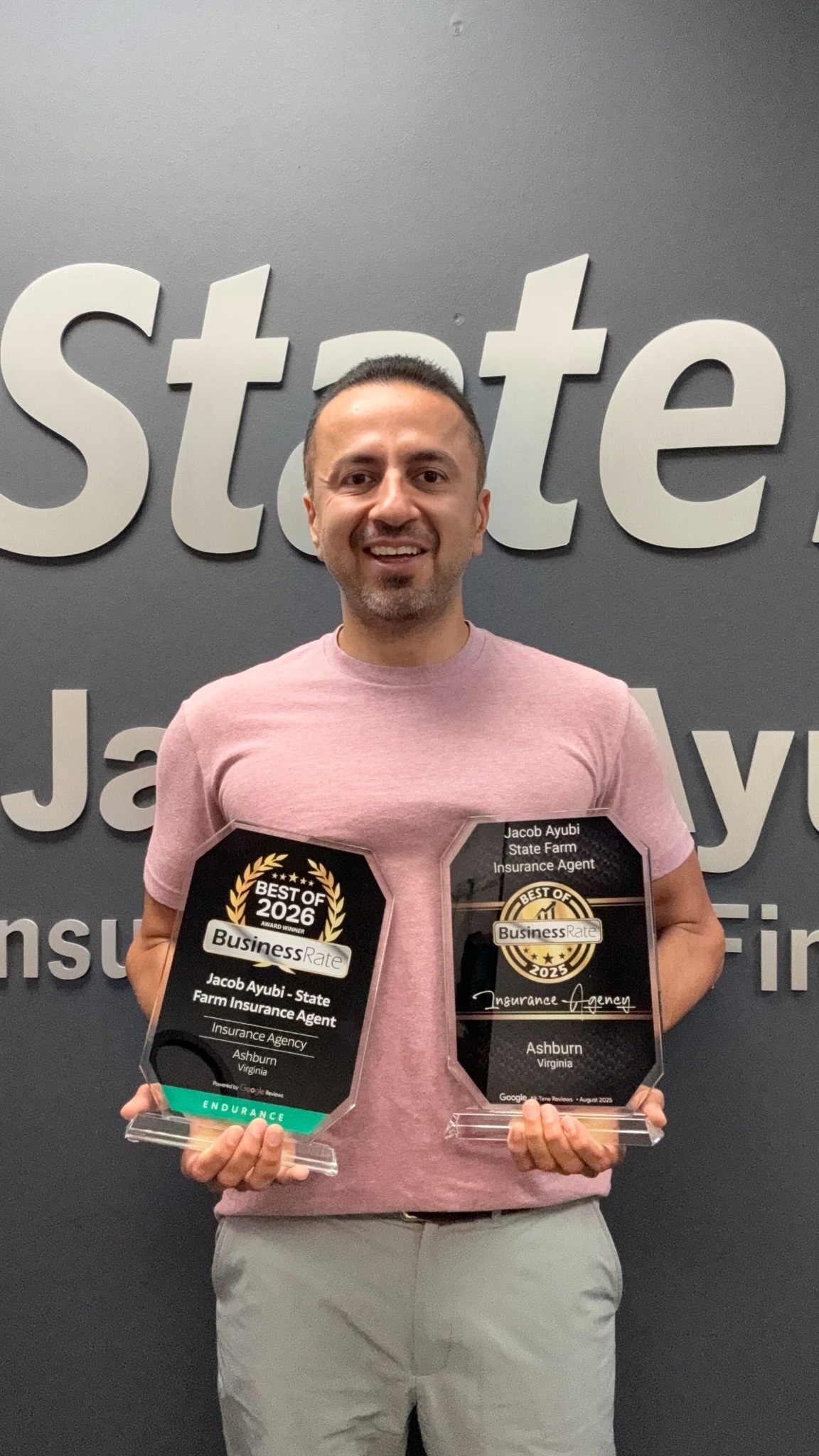 Jacob Ayubi Named Best State Farm Agent in Ashburn, Virginia for Second Year