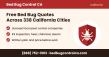 Bed Bug Control CA Launches Free Bed Bug Quote Service for 338 California Cities
