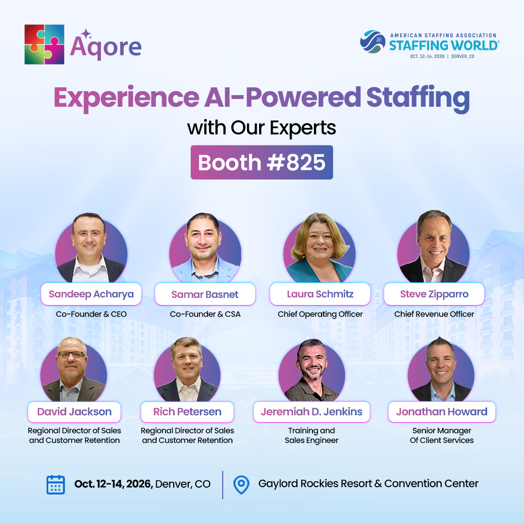 Aqore Unveils Built-In AI Agents for Staffing at Staffing World 2026