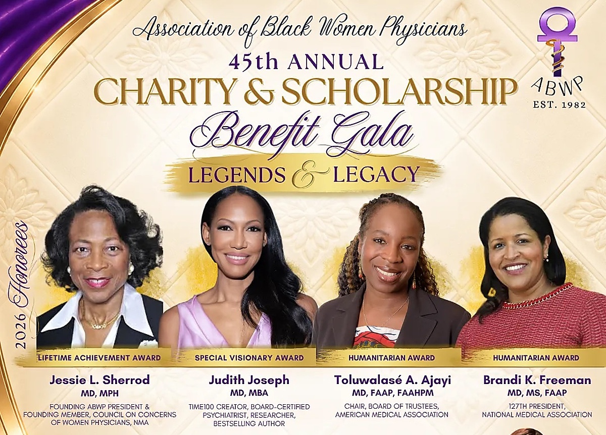 Association of Black Women Physicians Announces 45th Annual Charity & Scholarship Benefit Gala
