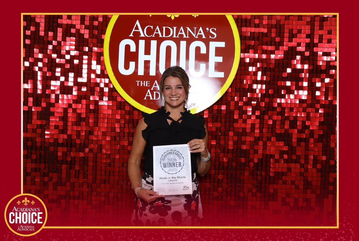 Made in the Shade Lafayette Wins Silver in 2026 Acadiana’s Choice Awards