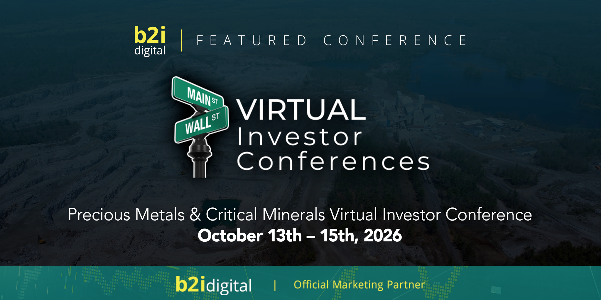 Gold, Silver, Copper Firms Present at the Precious Metals & Critical Minerals Virtual Investor Conference, Oct. 13 to 15
