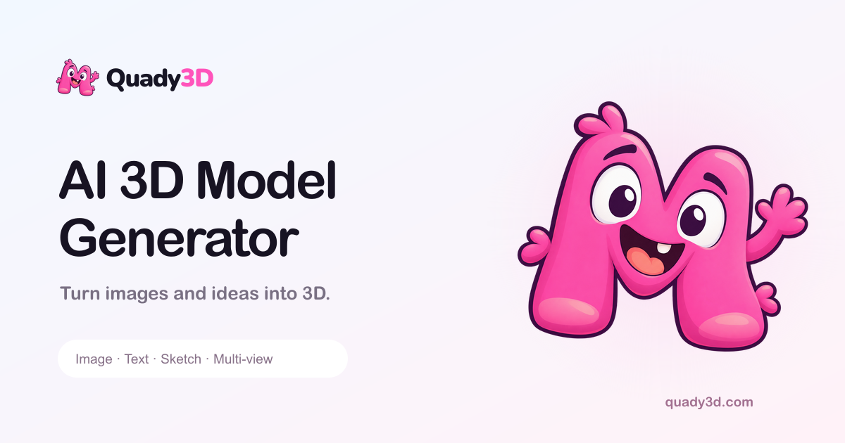 Quady3D AI Announces Browser Workspace for Text-to-3D and Image-to-3D Creation