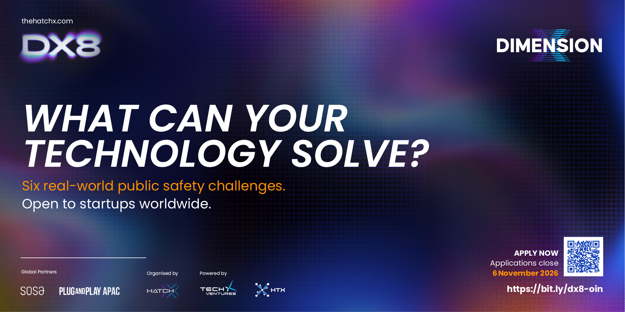 Applications Open for Dimension X, Inviting Global Deep-Tech Startups to Tackle Singapore’s Public Safety Challenges