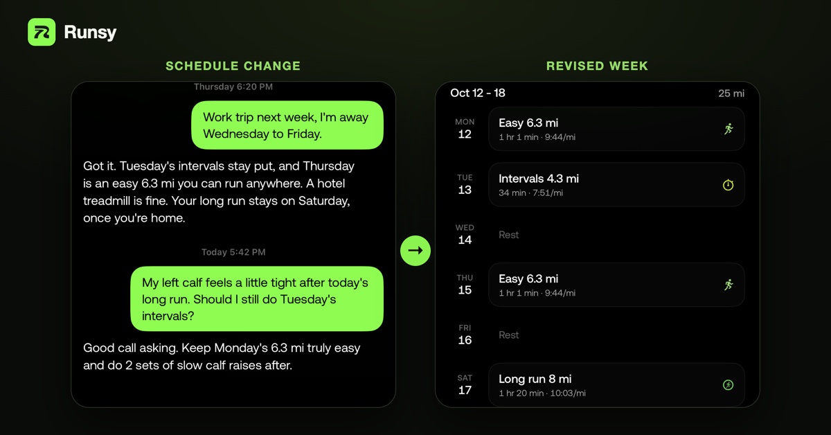 Runsy Launches an AI Running Coach Runners Can Text Like a Personal Coach