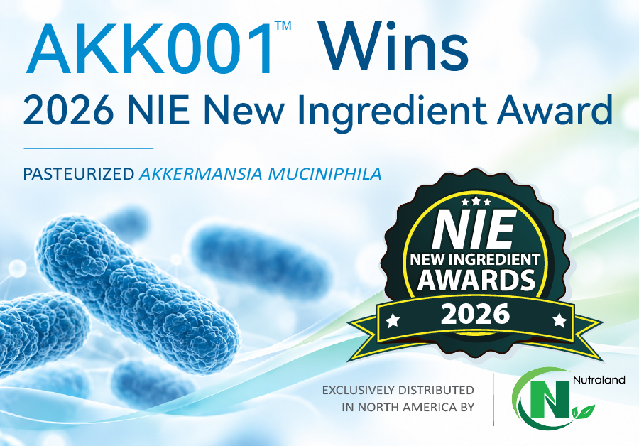 Nutraland USA’s AKK001™ Receives 2026 NIE New Ingredient Award