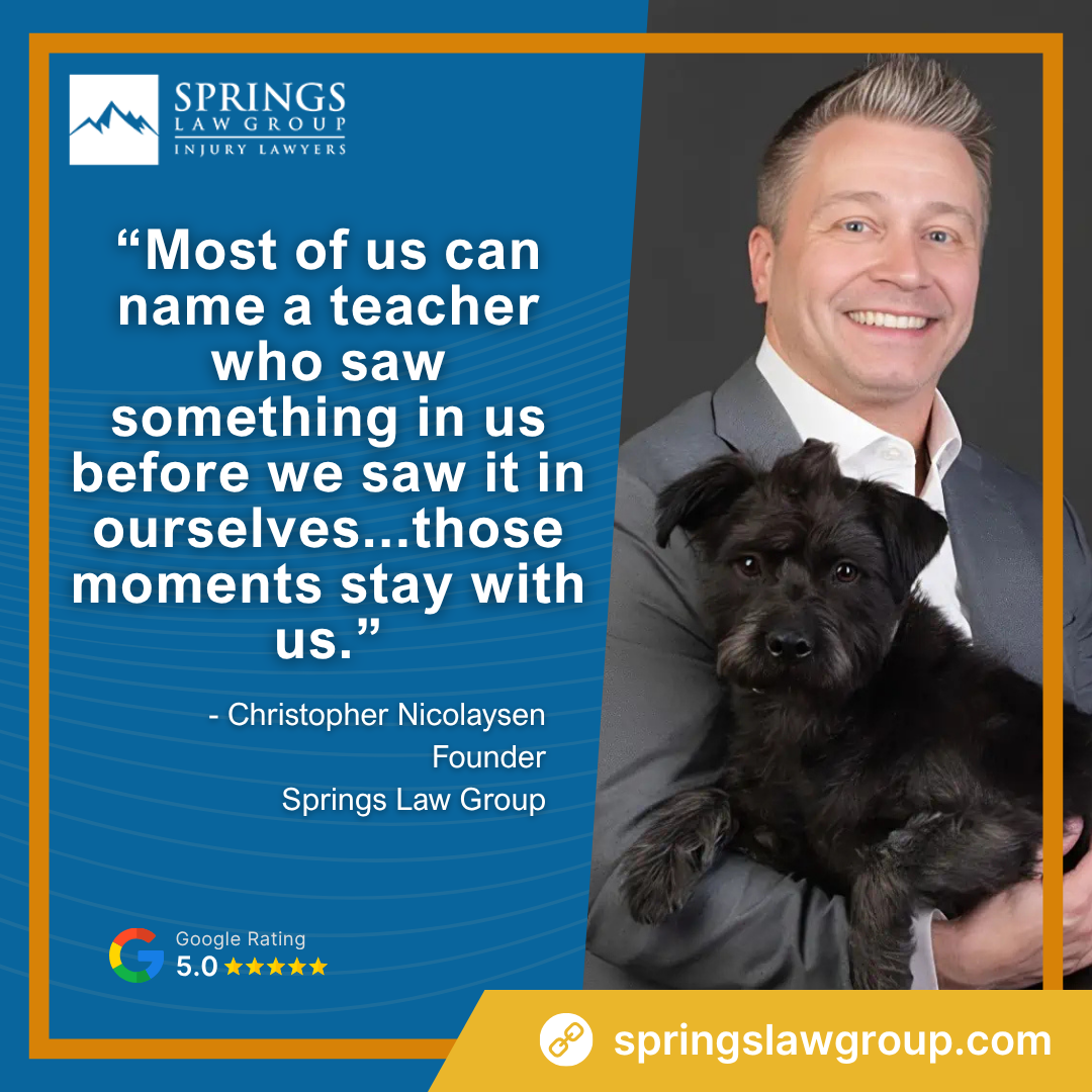 Springs Law Group Calls on Colorado Springs to Celebrate Teachers Who Make a Lasting Difference