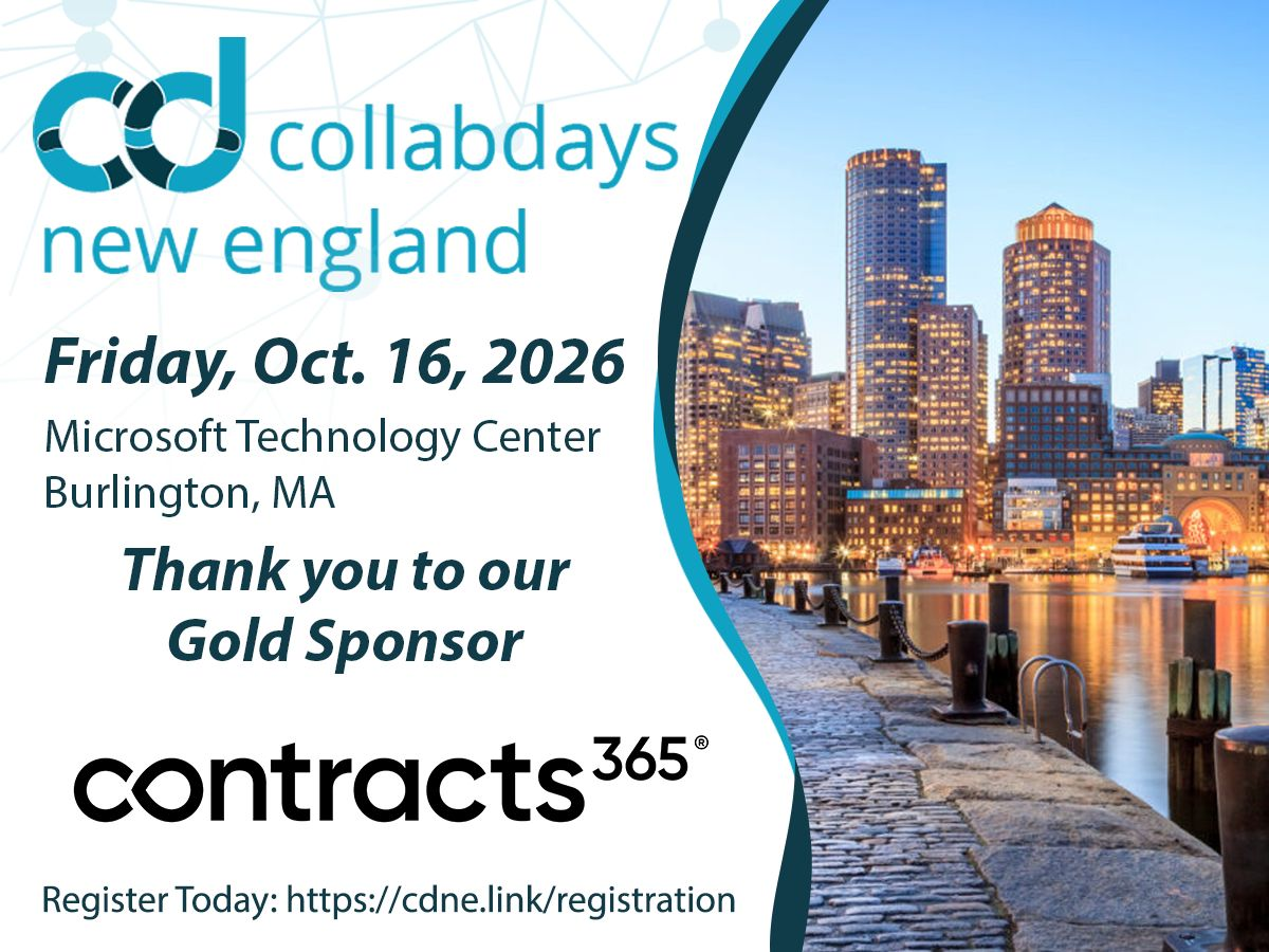 Contracts 365 Announces Gold Sponsorship of Microsoft CollabDays New England 2026