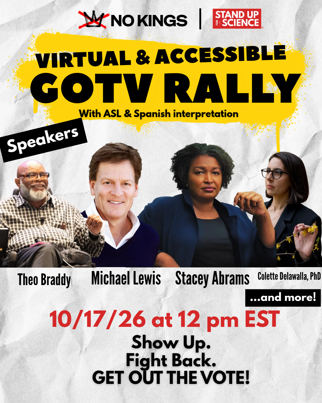 Updated Media Advisory: Theo W. Braddy & Rep. Adelita Grijalva Join Speaker Lineup for Virtual Accessible No Kings Rally