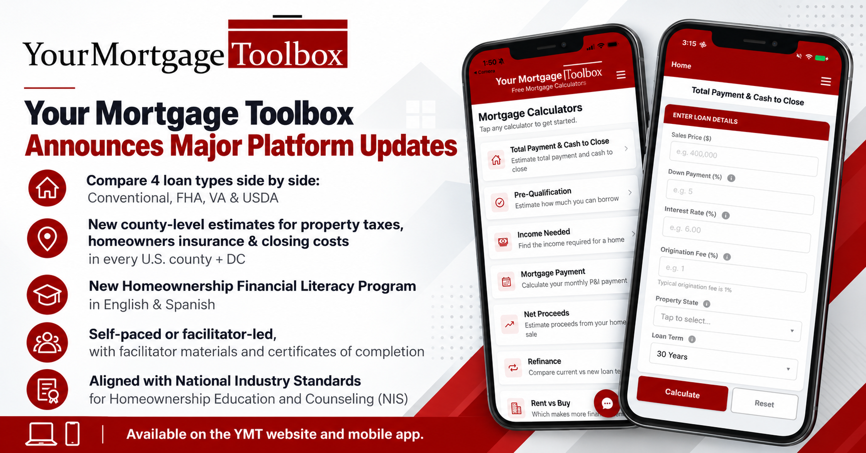 Your Mortgage Toolbox Announces Major Updates to Its Website and Mobile App