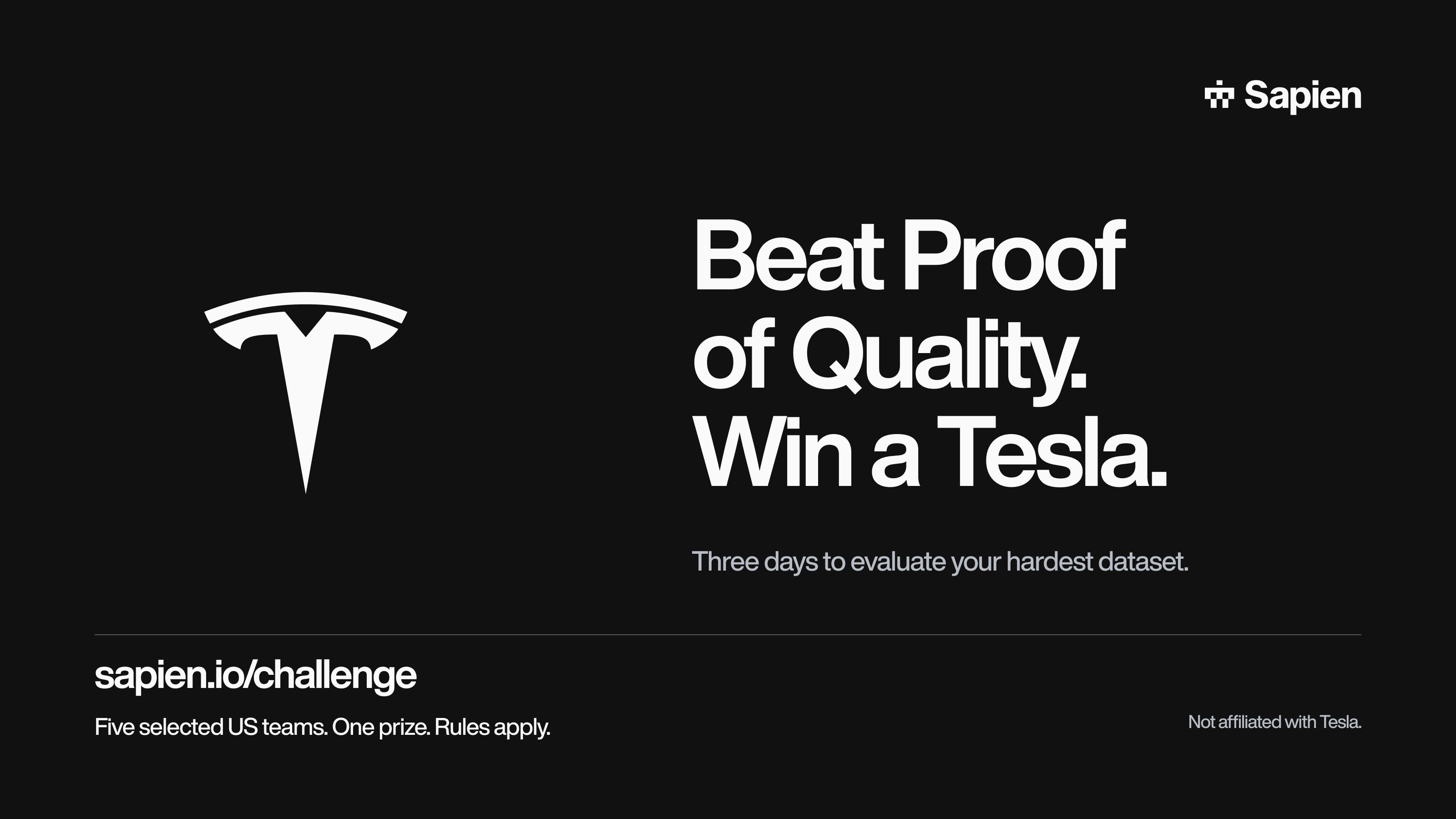 Sapien Puts a Tesla Model 3 on the Line in AI Data Quality Challenge