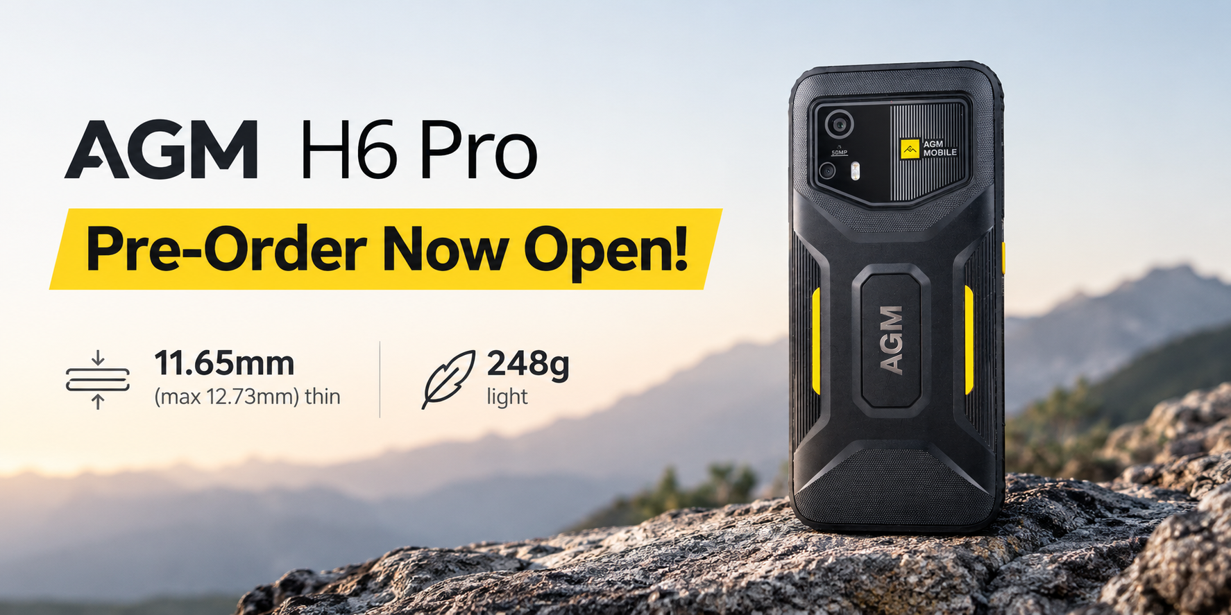 AGM Mobile Unveils the H6 Pro: A Slim and Light Rugged Smartphone That Doesn’t Compromise on Durability
