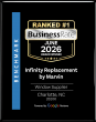 Infinity Replacement by Marvin Charlotte Named #1 Window Supplier for 2026 by BusinessRate