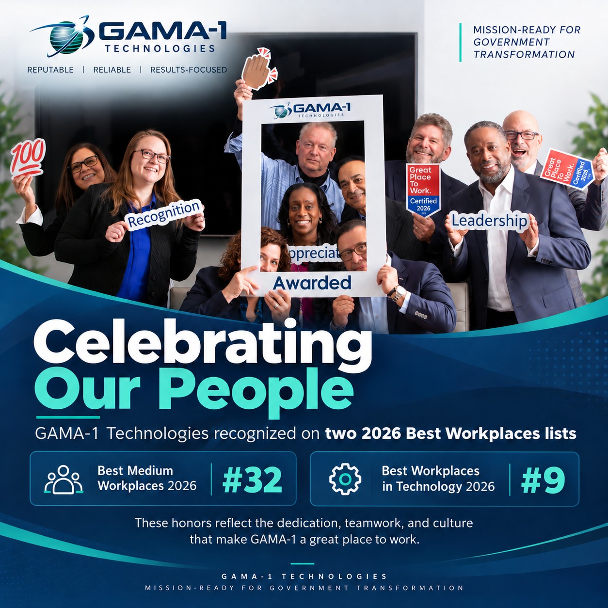 GAMA-1 Technologies Celebrates Recognition on Two Fortune Best Workplaces Lists for 2026