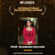 Prof. Shabnam Delfani Wins 'International Recognition Award' at Influencer Magazine Awards 2026
