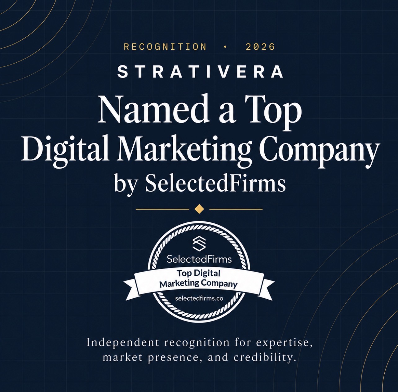 Strativera Named a Top Digital Marketing Company by SelectedFirms
