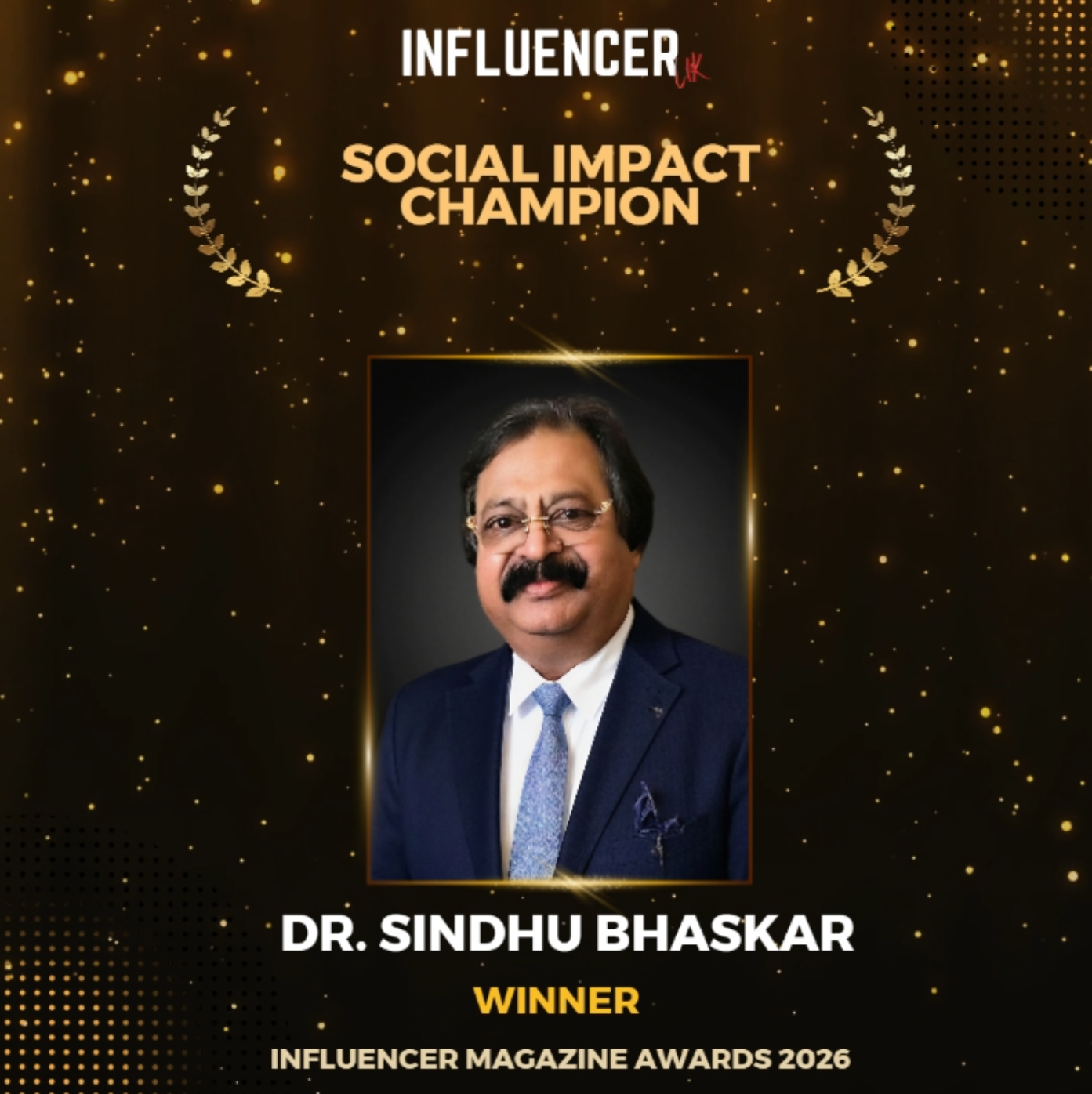 Dr. Sindhu Bhaskar Wins ‘Social Impact Champion’ at Influencer Magazine Awards 2026