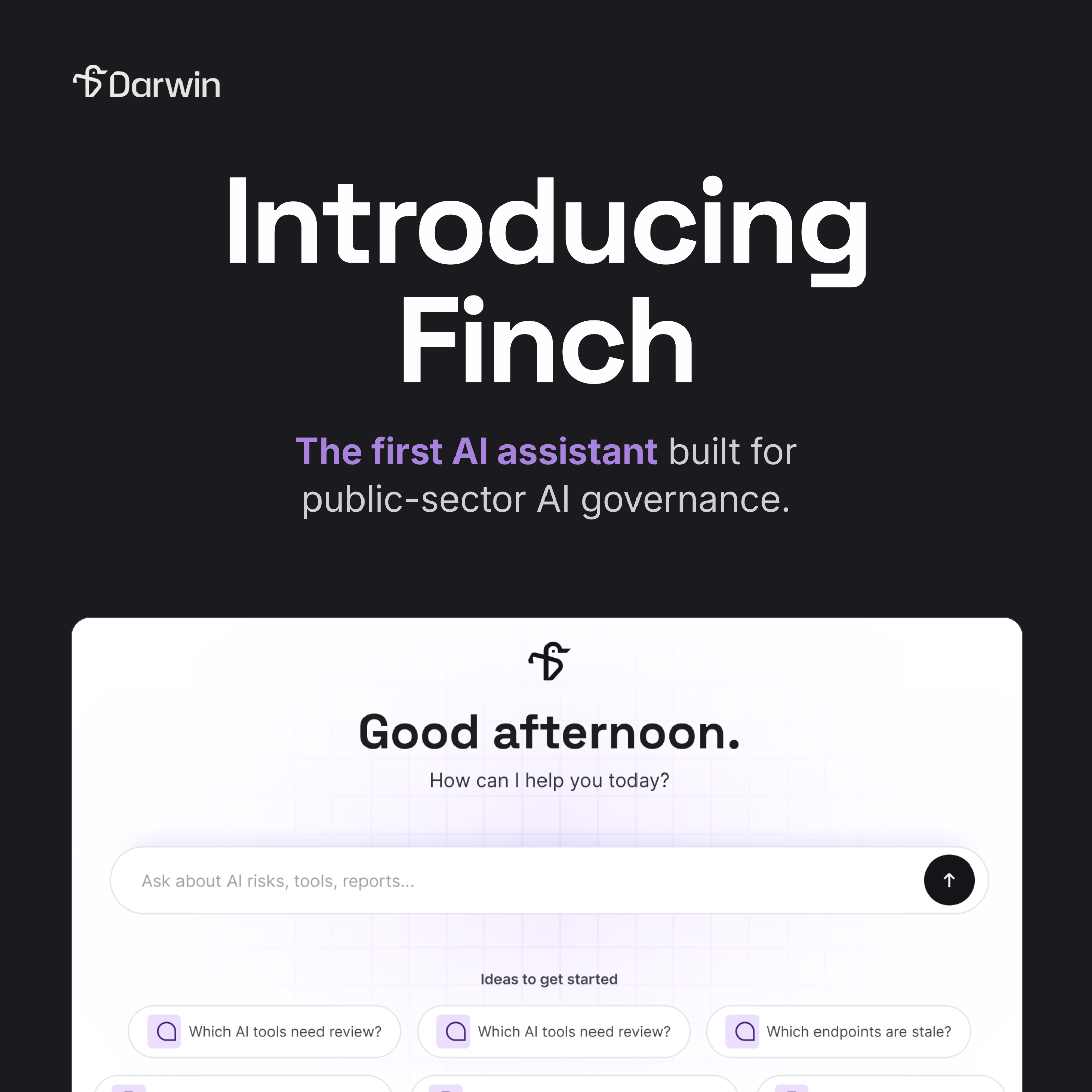 Darwin AI Launches Finch, the First AI Assistant Built for Public-Sector AI Governance