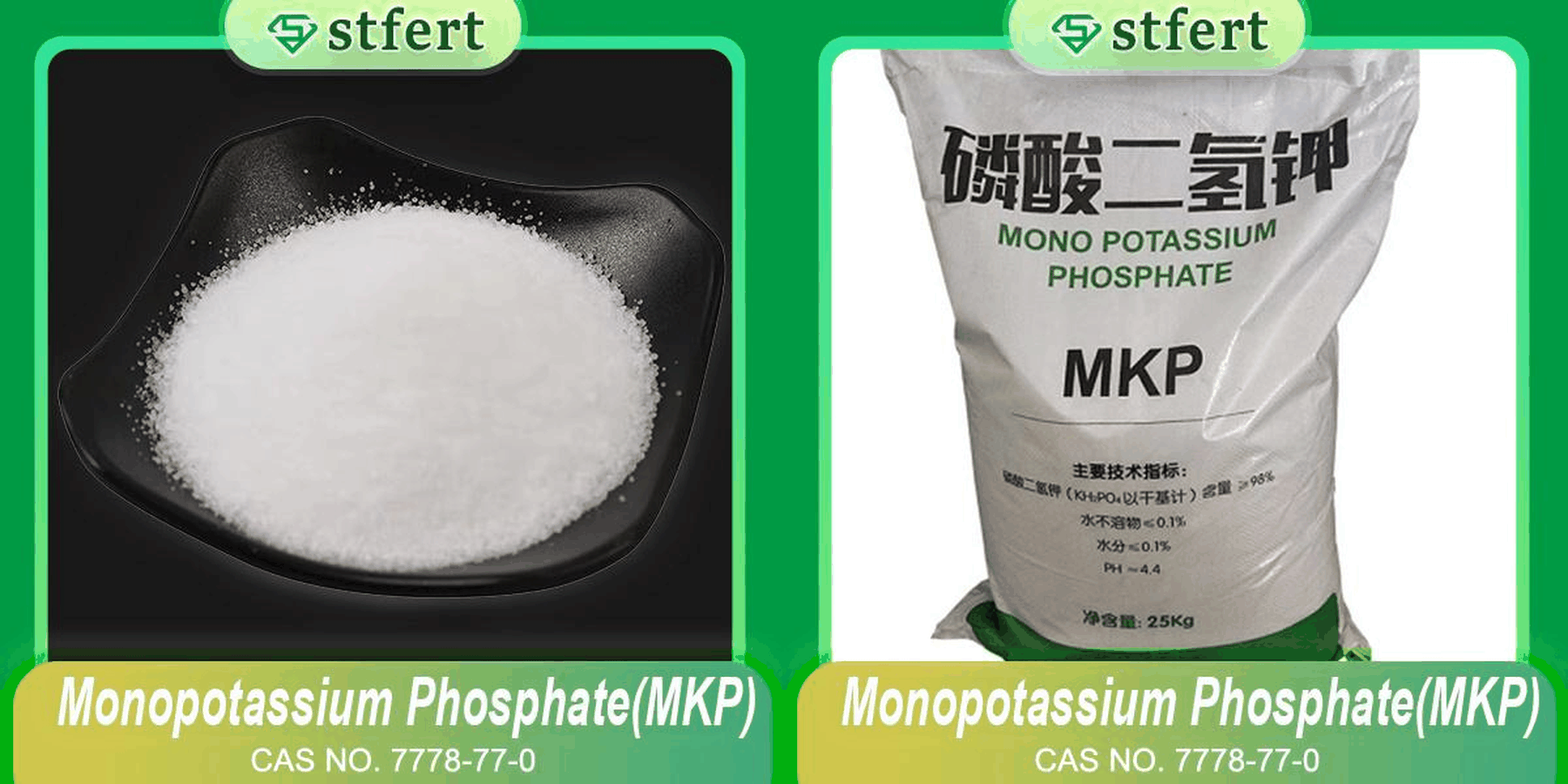 100% Water-Soluble Monopotassium Phosphate MKP Shengtaifert Boosts Flowering and Fruit Setting