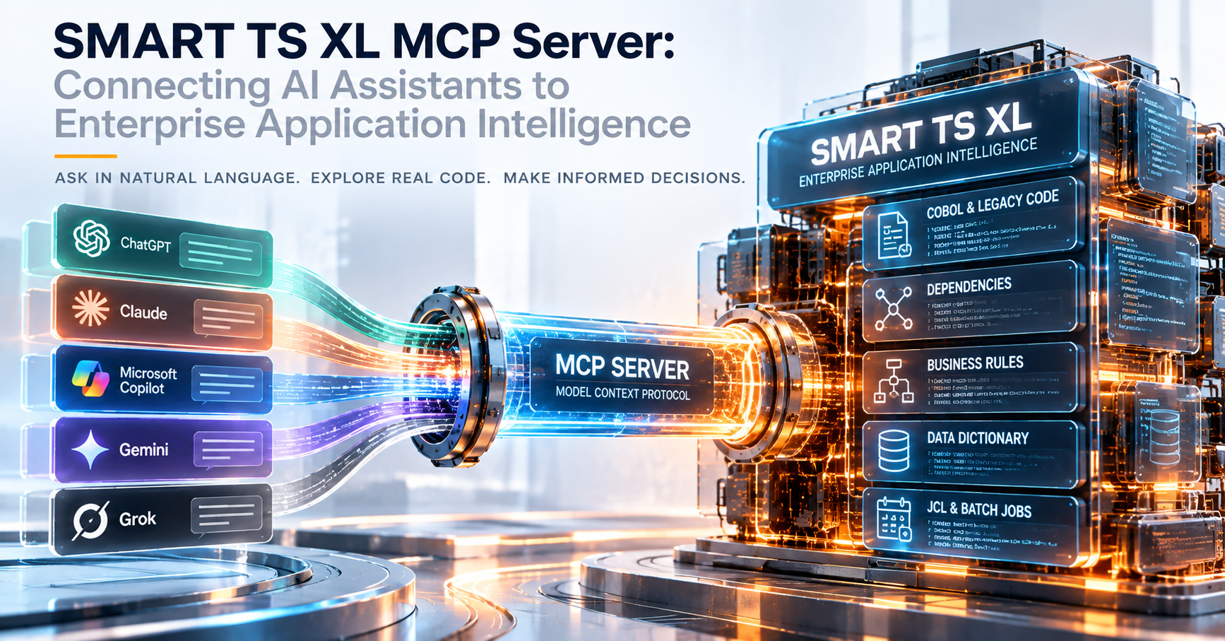 Explore 50 Years of Mainframe Code: IN-COM Connects ChatGPT, Claude, Copilot, Gemini and Grok to SMART TS XL Through MCP