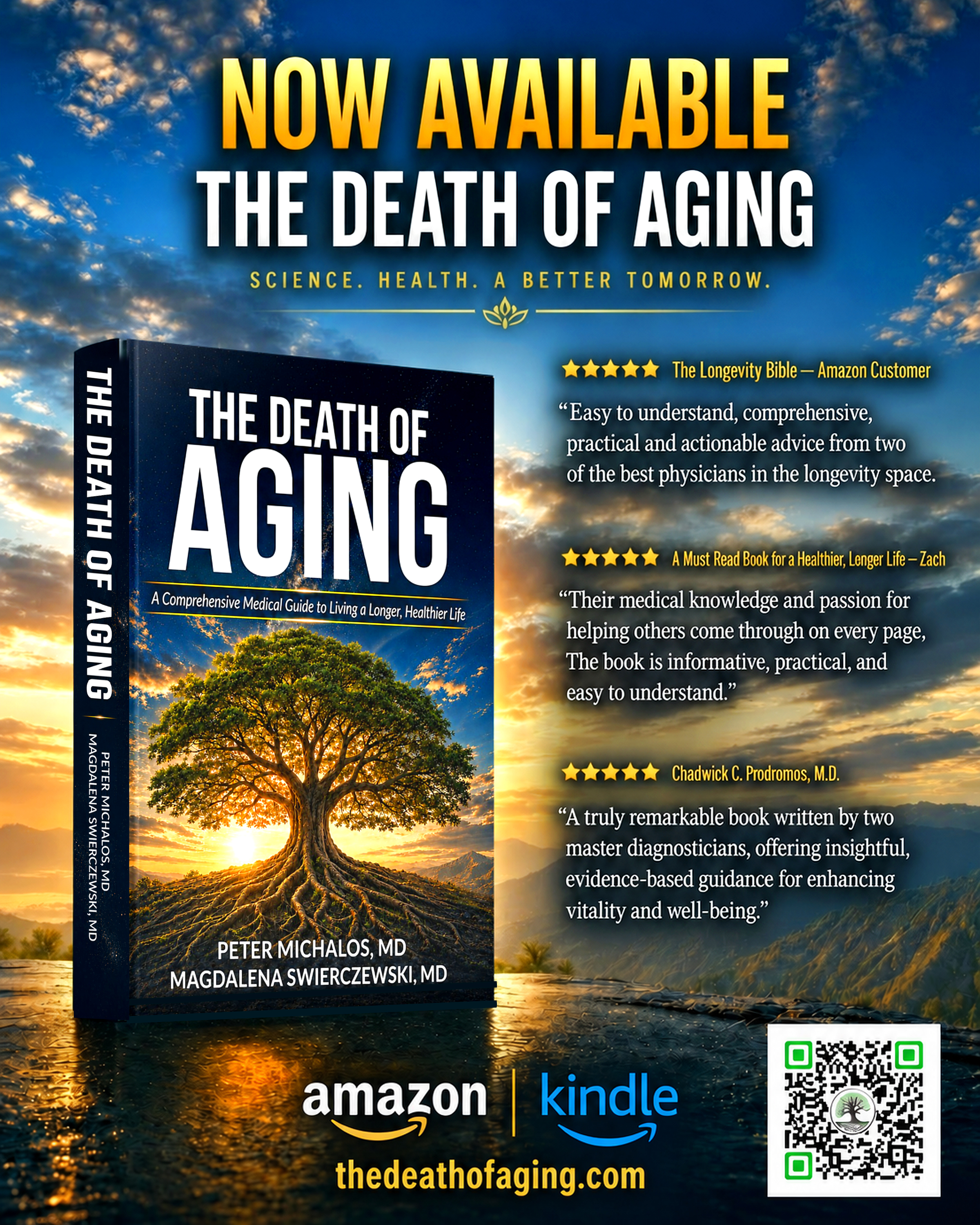 Physicians Peter Michalos MD and Magdalena Swierczewski MD Release Top New Antiaging Book on Longevity and Healthy Aging