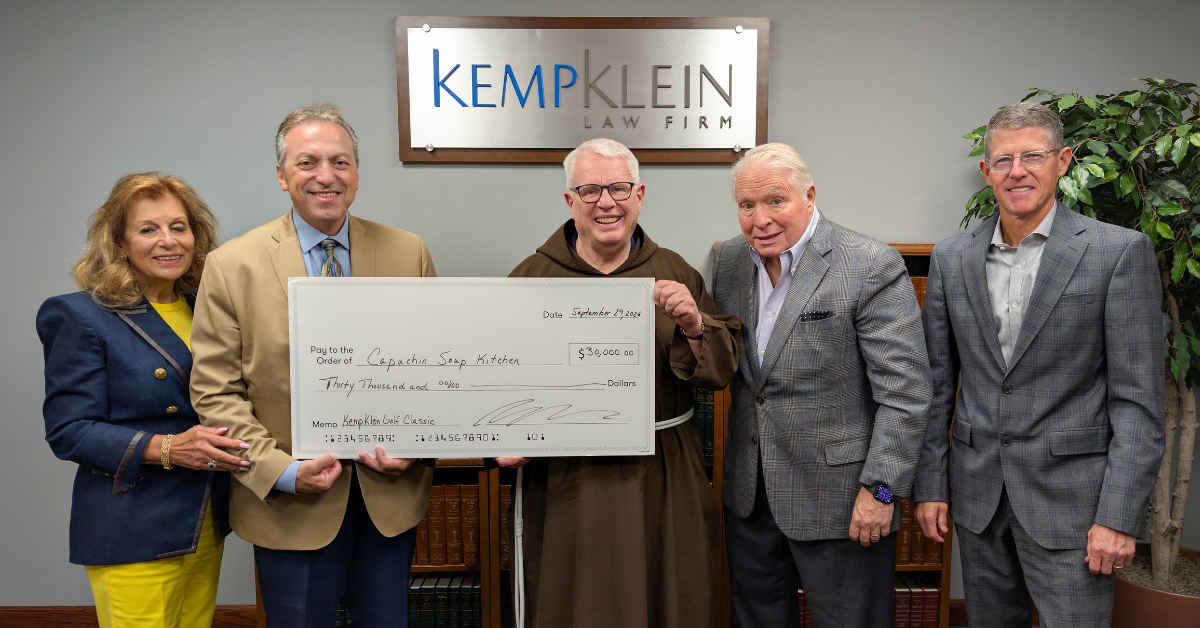 Kemp Klein’s 5th Annual Charity Golf Classic Raises $30,000 for Capuchin Soup Kitchen