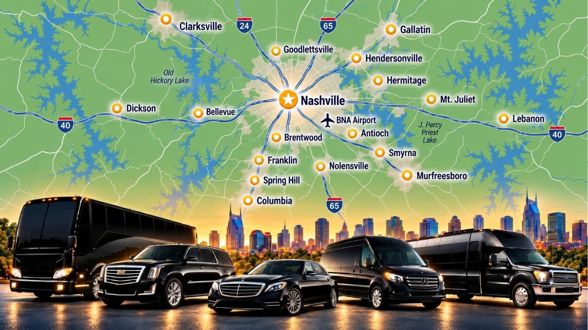 LuxNashRide Expands Nashville Limo Service to 28 Middle Tennessee Locations