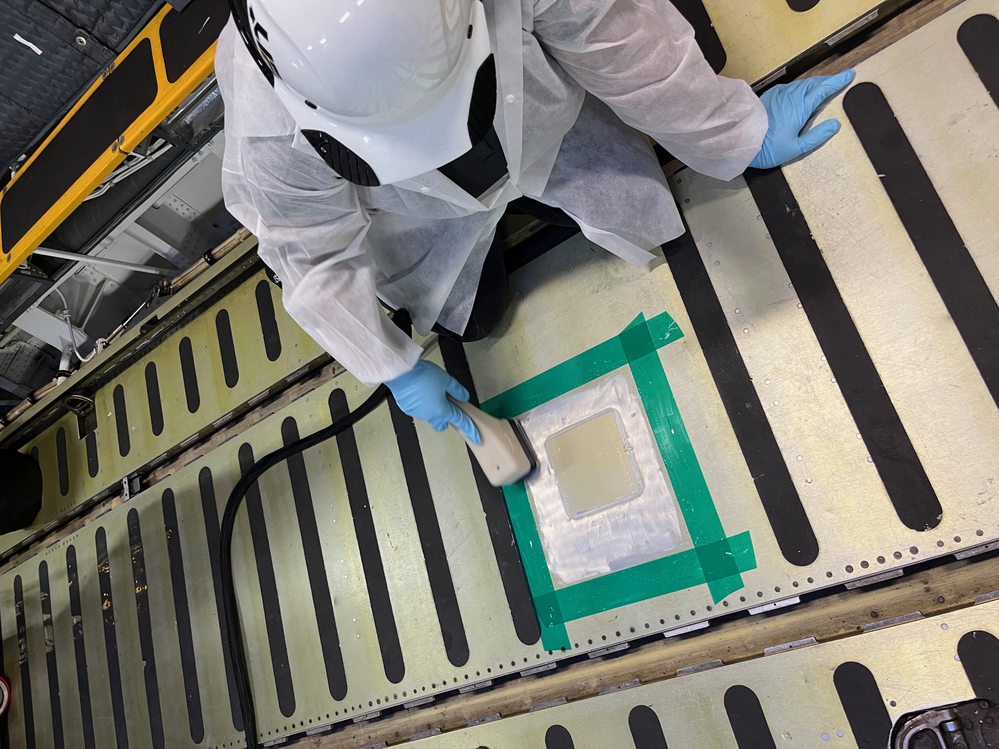 Westover ARB Maintainers Perform Spot-Anodizing on C-5 Cargo-Floor With Corrdesa’s Volta