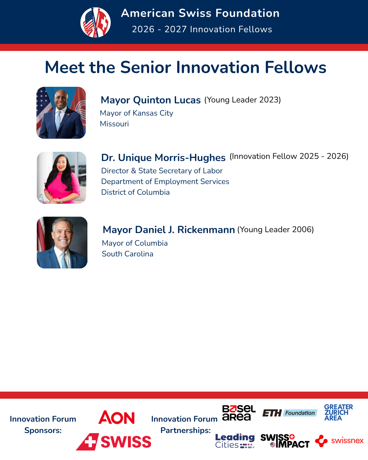 AMERICAN SWISS FOUNDATION ANNOUNCES THE CLASS OF 2026 – 2027 INNOVATION FELLOWS