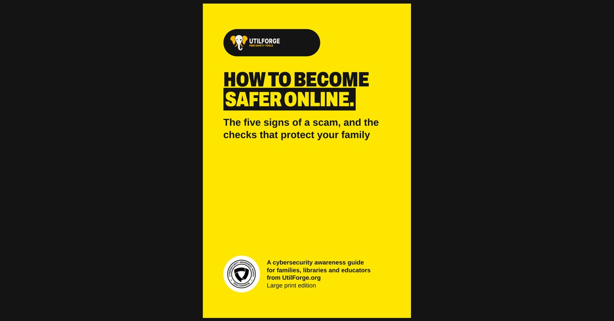 Cybersecurity Awareness Month Brings a Free Large-Print Book for a Safer Online World