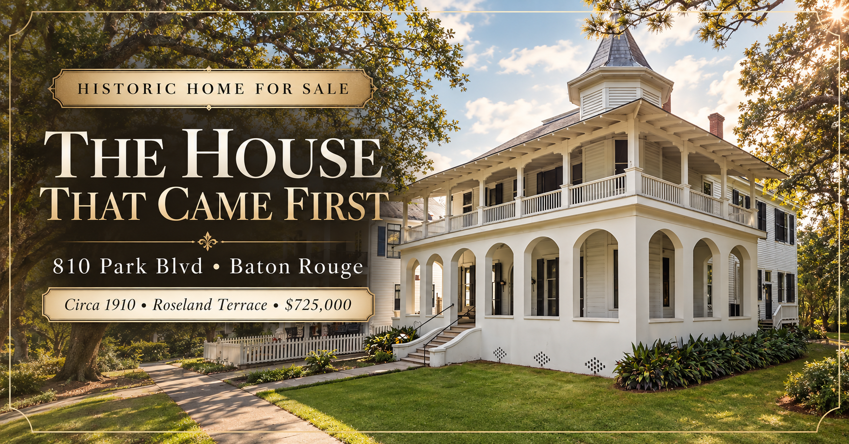 The Reiley-Reeves House, the First Home Built in Baton Rouge’s Roseland Terrace, Comes to Market