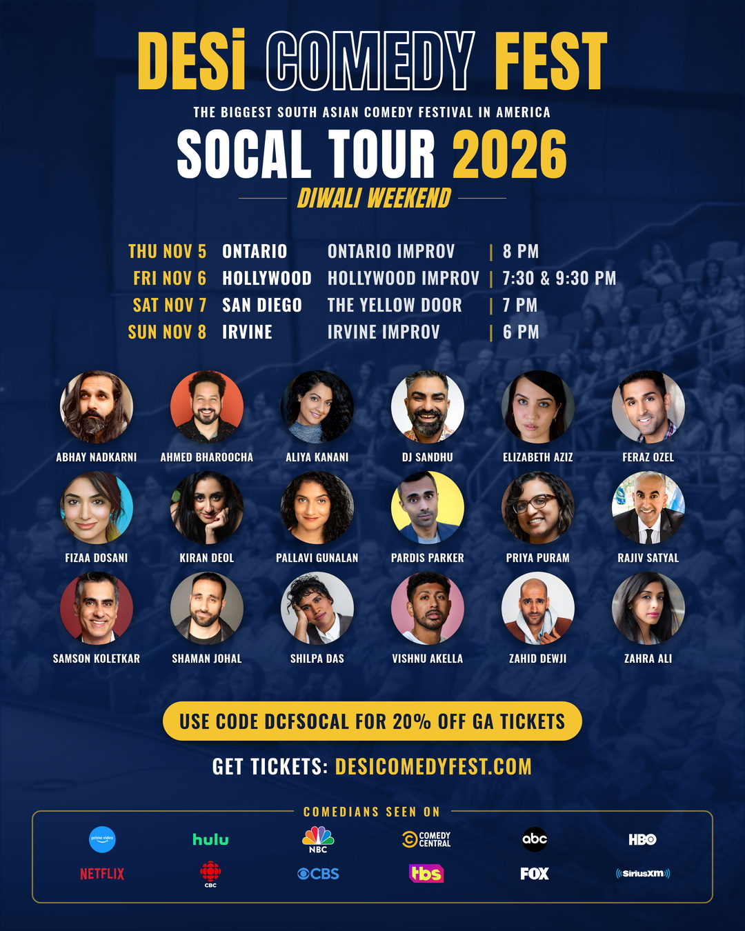 DESI COMEDY FEST BRINGS A WORLD OF LAUGHTER TO SAN DIEGO NOVEMBER 7