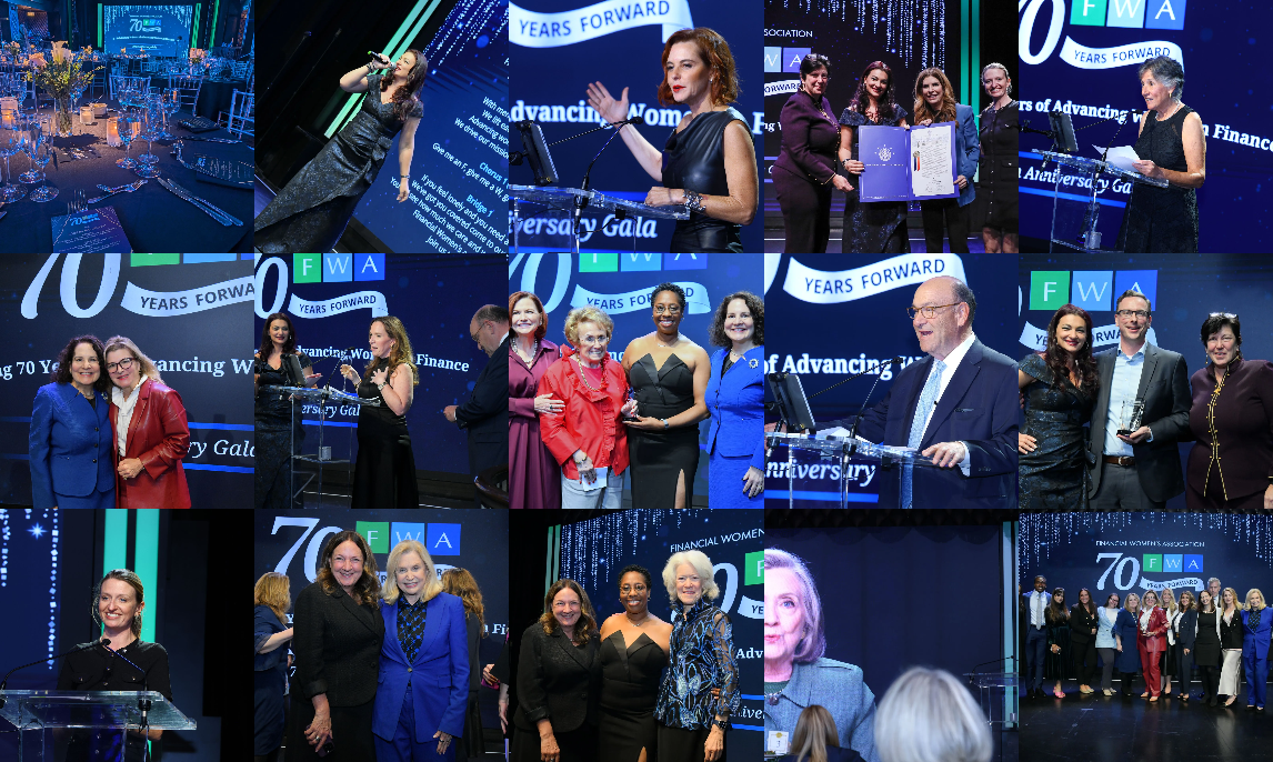 Financial Women’s Association Celebrates 70 Years of Advancing Women in Finance at Anniversary Gala