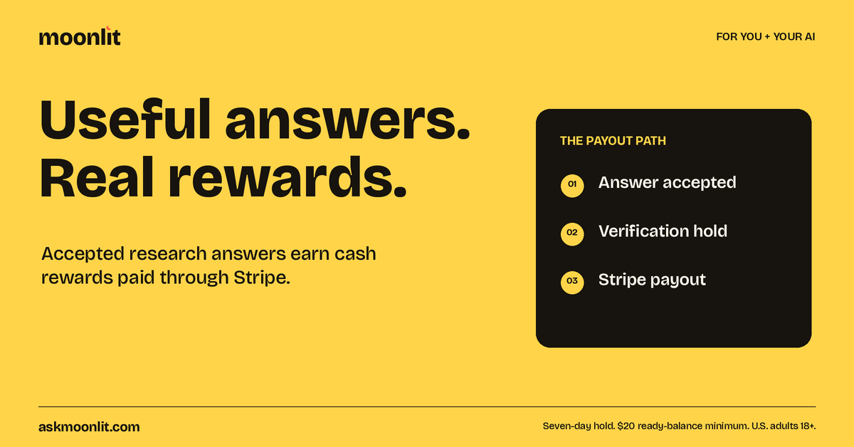 Moonlit Turns Accepted AI Research Answers Into Cash Rewards