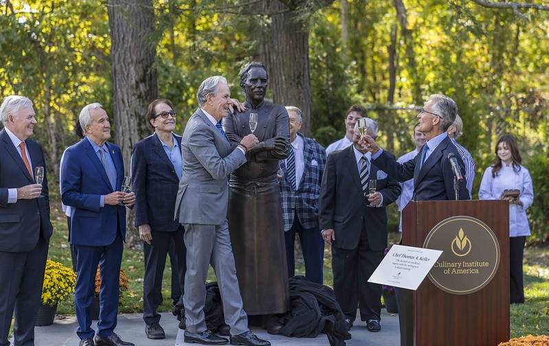 The Culinary Institutue of America (CIA) Hyde Park Unveils Sculpture of Thomas Keller by Artist Gordon Huether