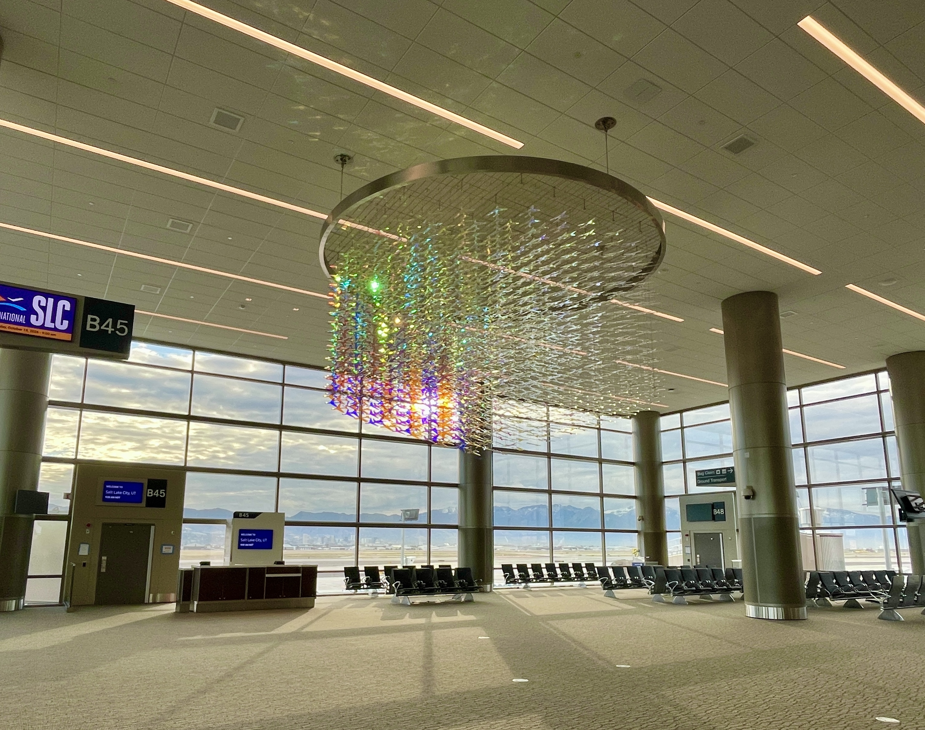 Art Installations Create a Sense of Place in The New SLC Airport ‘Crossroads to the World’ by Artist Gordon Huether