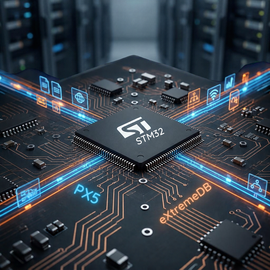 McObject and PX5 RTOS Expand Hard Real-Time Data Management for STM32 Microcontrollers